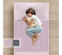 Guardedsleep Drap d'apprentissage de la propreté, 100 % imperméable pour lit simple, lavable la nuit, pour l'énurésie du lit pour tout-petits et enfants (1, rose, sans ailes)