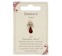 Guardian Angel Broche ange avec pierre de naissance du mois de janvier - Idée cadeau sentimentale