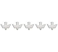 Guardian Angel Lapel Pins Lot de 5 épingles religieuses en forme de colombe argentées, 2,5 cm