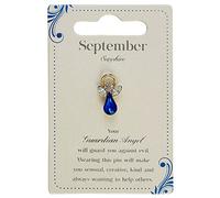 Guardian Angel Pierre de naissance septembre | Idée cadeau | Pind Badge | Broche en argent, taille unique
