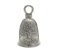 Guardian Bell Cloche Arbre de vie porte-bonheur avec porte-clés et sac cadeau en velours noir, cloche de moto, avertisseur d’ours en randonnée, étain sans plomb, fabriquée aux États-Unis