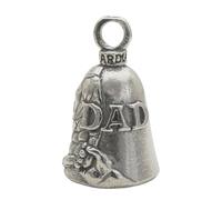 Guardian Bell Cloche porte-bonheur pour papa avec porte-clés et sac cadeau en velours noir | Sonnette de moto | Étain sans plomb | Cadeau porte-bonheur pour les amis et la famille | Sonnette de vélo |