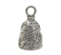 Guardian Bell Guitar Good Luck Bell w/Keyring & Black Velvet Gift Bag | Motorcycle Bell | Lead-Free Pewter | Good Luck Gift to Friends & Family | Bike Bell | Made in USA