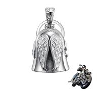 Guardian Bell Moto,Cloche Moto Porte Bonheur Biker,Clochette Moto,Porte-Bonheur Protection avec Porte Clés,Acier Inoxydable Clochette Pour Motard,Porte-Bonheur Protection avec Porte Clés,Lucky Bell