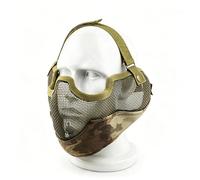 Guardian Mask Airsoft Masque de Protection Demi-Visage en Maille avec Protection des Oreilles for Hommes Adultes Femmes BBS Paintball Tir CS Jeux de Survie Cosplay(AT)