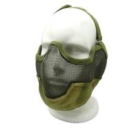 Guardian Mask Airsoft Masque de Protection Demi-Visage en Maille avec Protection des Oreilles for Hommes Adultes Femmes BBS Paintball Tir CS Jeux de Survie Cosplay(Seka-en-4)