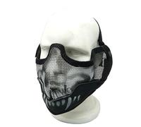 Guardian Mask Airsoft Masque de Protection Demi-Visage en Maille avec Protection des Oreilles for Hommes Adultes Femmes BBS Paintball Tir CS Jeux de Survie Cosplay(WB)