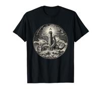 Guardian of The Deep Gravé Lighthouse Mythical Sea Battle T-Shirt