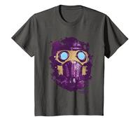 Guardians of The Galaxy Star Lord Mask T-Shirt, Enfant, Asphalte, 8 Ans