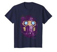 Guardians of The Galaxy Star Lord Mask T-Shirt, Enfant, Bleu Marine, 8 Ans