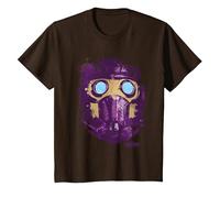 Guardians of The Galaxy Star Lord Mask T-Shirt, Enfant, Marron, 8 Ans