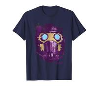 Guardians of The Galaxy Star Lord Mask T-Shirt, Homme, Bleu Marine, XXL