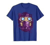 Guardians of The Galaxy Star Lord Mask T-Shirt, Homme, Bleu Royal, 3XL