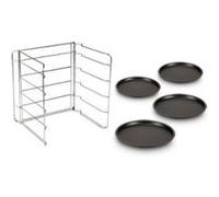 Guardini 27535r lot de 4 plats à pizza et support en acier G