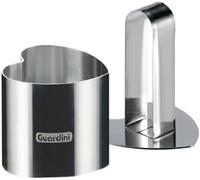 Guardini, Emporte-pièce coeur avec piston 6x6 cm, Acier inoxydable, Argent