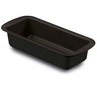 Guardini Gardenia, Moule à cake 25 x 11 cm, acier avec revêtement anti-adhérent, couleur noire, Noir