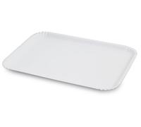 Guardini, Lot de 2 plateaux rectangulaires 28 x 38 cm, jetables, carton, 100% recyclable, blanc, fabriqué en Italie, ligne Easy Bake Bio