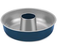 Guardini, Moule à beignets Ø 25 cm, Acier produit avec des émissions de CO2 réduites avec un nouveau revêtement sans PFAS, Gris/Bleu, Fabriqué en Italie, ligne XBake