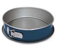 Guardini, Moule à charnière à 1 fond Ø 26 cm, Fond anti-goutte, Acier produit avec des émissions de CO2 réduites, Nouveau revêtement sans PFAS, Gris/Bleu, Fabriqué en Italie, Ligne XBake