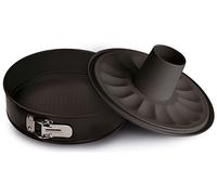Guardini, Moule à charnière avec 2 fonds Ø 30 cm, Acier avec revêtement antiadhésif, Noir, Fabriqué en Italie, Ligne Gardenia