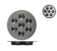 Guardini Moule À Muffins En Métal Noir Elite À 7 Places Antiadhésif