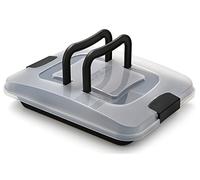 Guardini Bake Away, Moule rectangulaire 24 x 32 cm + couvercle de transport, en acier avec revêtement anti-adhérent, couleur noire