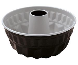 Guardini, Moule à Pudding avec cône Ø 23 cm, Acier avec revêtement antiadhésif, Noir et Argent, Fabriqué en Italie, Ligne Silver Elegance