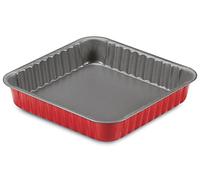 Guardini, Moule carré 24x24 cm, Acier avec revêtement antiadhésif, Rouge et Gris, Fabriqué en Italie, Ligne Rossana