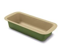 Guardini, Moule Plumcake 25x11 cm, Acier avec revêtement antiadhésif à base de cire de Carnauba, Couleur vert/beige, Fabriqué en Italie, Ligne B-Nat