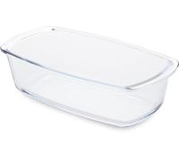Guardini, Moule Plumcake en verre borosilicaté, résistant aux chocs thermiques, 27 x 14 x 7 cm - 1,8 L, transparent/bleu