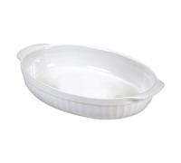 Guardini - Plat de cuisson ovale 22x14 cm en céramique, compatible four et micro-ondes, blanc
