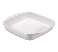 Guardini, Plat à pâtisserie carré 18x16 cm, Céramique, Convient aux fours traditionnels et micro-ondes, Blanc, Ligne Ceramica