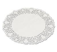 Guardini, Set de 5 tapis à gâteau en dentelle Ø 28 cm, Jetable, Papier, Blanc, Fabriqué en Italie, Ligne Easy Bake
