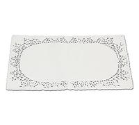 Guardini, Set de 5 tapis à gâteau en dentelle 20x30 cm, Jetable, Papier, Blanc, Fabriqué en Italie, Ligne Easy Bake