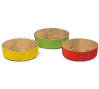 Guardini, Set de 6 moules à tarte Ø 10 cm, Jetable, Papier sulfurisé, Couleurs assorties, Fabriqué en Italie, Ligne Easy Bake