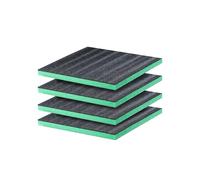 GUARDIQUE Lot de 4 mousses multicouches - 400 x 300 x 30 mm - Mousse d'ombrage - Découpe et retrait - Adaptable - En mousse de kaizen - Insert à outils pour appareil photo, mallette à outils, chariot