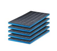 GUARDIQUE Lot de 5 mousses multicouches 800 x 600 x 30 mm, mousse ombragée, à découper et à décoller, réglable, insert à outils pour appareil photo, mallette à outils, chariot à outils, chariot à