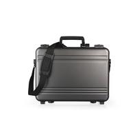 GUARDIQUE Mallette en aluminium CW-025 avec couvercle - Avec insert de couvercle - Mallette en aluminium - Mallette de démonstration - Anthracite - Serrure TSA - 39,2 x 28,2 x 10,5 cm, anthracite