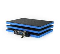GUARDIQUE Mousse de Protection Multicouche | Lot de 3 | Insert Personnalisable à Découper et Décoller | Avec Colle en Spray et Couteau de Précision Inclus | 600 x 400 x 30 mm, Bleu et noir