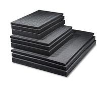 GUARDIQUE Mousse personnalisable pour boîtes à outils 1200 x 800 x 50 mm, 1 pièce, Shadow Foam, Kaizen Foam, Insert à outils, Insert de valise, Mousse multicouche, Noir