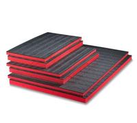 GUARDIQUE Mousse personnalisable pour boîtes à outils 1200 x 800 x 50 mm, 1 pièce, Shadow Foam, Kaizen Foam, Insert à outils, Insert de valise, Mousse multicouche, Rouge & Noir
