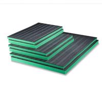 GUARDIQUE Mousse personnalisable pour boîtes à outils 600 x 400 x 50 mm, 1 pièce, Shadow Foam, Kaizen Foam, Insert à outils, Insert de valise, Mousse multicouche, Verte & Noir