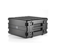 GUARDIQUE RackVault - 19 Pouces Étui pour Rack | Rack Audio Rigide - 19'' - 6U - 480 mm | avec roulettes et Trolley | Boîtier Rack empilable | pour Applications industrielles et AV/Musique | Noir