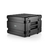 GUARDIQUE RackVault - 19 Pouces Étui pour Rack | Rack Audio Rigide - 19'' - 8U - 480 mm | avec roulettes et Trolley | Boîtier Rack empilable | pour Applications industrielles et AV/Musique | Noir