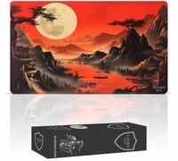 GuardMat - Scarlet Lake (Bords Cousus) - Tapis de Cartes Magic - Tapi de Jeu Magic The Gathering - Playmat pour Jouer à MTG, Le Seigneur des Anneaux, TCG - Tapis de Jeu de Société