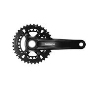Shimano Deore Mt610 Hollowtech Ii Crankset Noir 175 mm / 36/26t Black