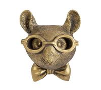 GUASDIE Décoration murale d'animal : support en forme de tête de cerf, tête d'animal en résine à suspendre pour salon, chambre, salle de bain, cuisine, art unique, sculptures, décoration d'intérieur