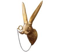 GUASDIE Décoration murale en forme de têtes d'animaux, support en forme de tête de cerf, décoration murale en résine à suspendre pour salon, chambre à coucher, cuisine, cadeau, lapin