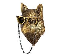 GUASDIE Décoration murale tête de cerf, tête d'animaux mural,sculptures murales décoratives animaux, Décoration murale à suspendre Cadeau pour la maison, Cheminée, le salon, la galerie,Renard