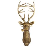 GUASDIE Lot de 2 décorations murales en forme de tête de cerf 3D et de lapin, sculptures d'art moderne, accessoires de maison, décorations murales pour chambre à coucher et salon